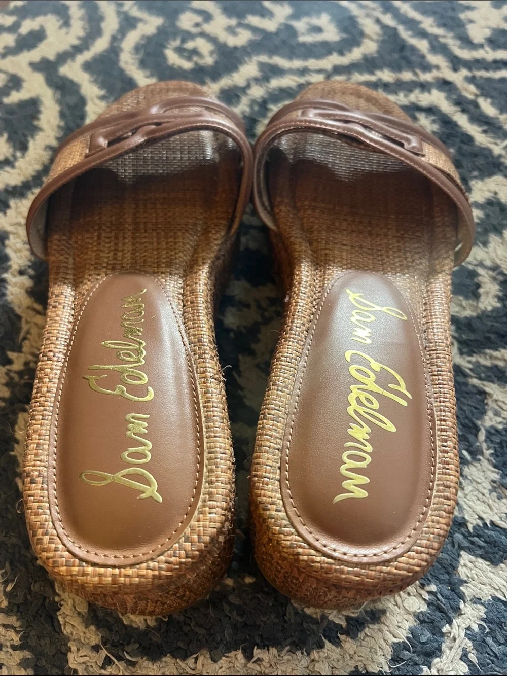 👡 Sam Edelman “Pauleena” Brown Woven Espadrille Sandal 🌞